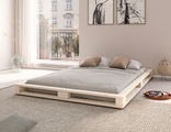 Home affaire Palettenbett »Palo«, Aus massiver Kiefer, mit Lattenrost
