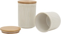 Timbers, Timbers Vorratsdose »Bucksville«, (Set, 2 tlg., 2 Grössen), mit Holzdeckel und Silikondichtung, Ø 11 cm, 600/800 ml