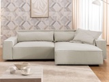 GOODproduct Ecksofa »KINLEE Design-Sofa mit Recamiere rechts/links, Masse B/T/H 251/144/70cm« L-Form mit Wellenunterfederung, ohne Bettfunktion, modern und beguem