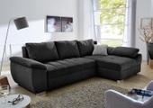 Jockenhöfer Gruppe Ecksofa, mit Bettfunktion und Bettkasten, Ottomane links oder rechts montierbar, inklusive loser Rücken- und Zierkissen