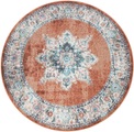 Paco Home Teppich »Torres 275«, rund, 4 mm Höhe, Kurzflor, Orientalisches Vintage Design, In- und Outdoor geeignet, Wohnzimmer