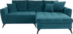 andas Ecksofa »Lörby«, auch mit Aqua clean-Bezug, feine Steppung im Sitzbereich, lose Kissen
