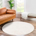 Carpet City Hochflor-Teppich »City Shaggy«, rund, 30 mm Höhe, Teppich Einfarbig Uni, besonders flauschig-weich, ideal für Wohnzimmer & Schlafzimmer