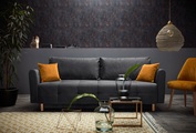 INOSIGN Schlafsofa »Nordic metallic«, mit Federkern und Metallbeinen, Steppung im Sitzbereich