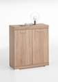 FMD Kommode mit 2 Türen 80 × 34,9 × 89,9 cm Weiß