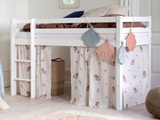 Hoppekids Spielbett »ECO Dream«, Massivholzbett mit Meerjungfrau-Vorhang, Matratze & 2 Grössen wählbar