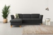 Home affaire Ecksofa »Trelleborg«, Federkern-Polsterung, wahlweise mit Bettfunktion und Bettkasten, Kopfstützen optional