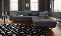 COTTA Ecksofa, inklusive Kopf- und Armteilverstellung, wahlweise mit Bettfunktion