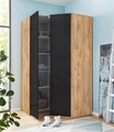 Fresh To Go Eckkleiderschrank »Level«, mit Glastüren