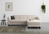 sit&more Ecksofa »Bellucci«, inklusive Kopfteilverstellung und Federkern, wahlweise mit Bettfunktion und Bettkasten