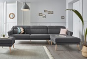 andas Ecksofa »Bille«, mit Naht im Rückenkissen und Beinen aus Eichenholz, Design by Morten Georgsen