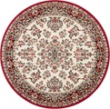 DELAVITA Teppich »Halton«, rund, 8 mm Höhe, Kurzflor, Vintage Design, Orient Optik, Wohnzimmer, Schlafzimmer, Arbeitszimmer, Robust, Pflegeleicht, Gekettelt