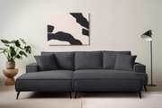 Home affaire Sitzgruppe »TVINNU, Polsterecke L-Form, Schlaffunktion, mit Hocker« Set, Set, stellbar zum Schlafsofa (Krokodilverbinder)