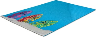 Sansibar Teppich »Rantum Beach SA-018«, rechteckig, 5 mm Höhe, Flachgewebe, modernes Design, Motiv Surfbretter