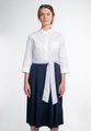 DREIVIERTELARM BLUSENKLEID 1863 BY ETERNA - PREMIUM STRETCH MARINE /