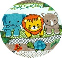 Paco Home Kinderteppich »Diamond 634«, rund, 18 mm Höhe, 3D-Kinder Design, Motiv Zootiere, Kinderzimmer