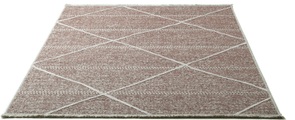 Sansibar Teppich »Braderup«, rechteckig, 2 mm Höhe, Flachgewebe, modernes Scandi Design, Motiv Rauten, mit Fransen, ideal im Wohnzimmer & Schlafzimmer