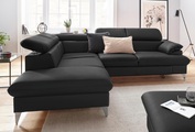 COTTA Ecksofa »Caluso«, inklusive Kopfteilverstellung, wahlweise mit Bettfunktion