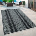 Paco Home Teppich »Coco 203«, rechteckig, 4 mm Höhe, Flachgewebe, Rauten Design, In- und Outdoor geeignet, Wohnzimmer