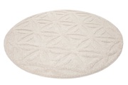 Esprit Teppich »Shake, In -und Outdoor geeignet«, rund, Hoch-Tief-Effekt, Blume des Lebens - Motiv, uni, robust, Aussenbereich