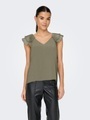 ONLY Blusenshirt »ONLASTA LIFE CAPSLEEVE V-NECK TOP PTM«