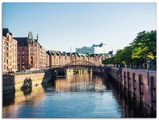 Artland Glasbild »Hamburg Speicherstadt«