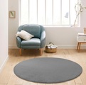 my home Teppich »Kurzflor-Webteppich GRANADA«, rechteckig, uni einfarbig weich Soft Touch mit Glanz