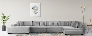 Guido Maria Kretschmer Home&Living Wohnlandschaft »Skara«, (5 St.), Lounge-Sofa mit Federkern-Polsterung, in vielen Bezugsvarianten, auch recycelt