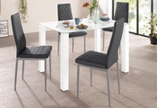 my home Essgruppe, (Set, 5 tlg.), mit Glastisch, Breite 120 cm