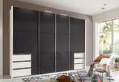 Fresh To Go Schwebetürenschrank »Level«, mit Glastüren und Synchronöffnung