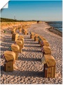 Artland Wandbild »Strandkörbe Ostseeküste in Wustrow«
