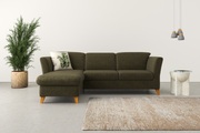 Home affaire Ecksofa »Trelleborg«, Federkern-Polsterung, wahlweise mit Bettfunktion und Bettkasten, Kopfstützen optional