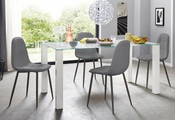 my home Essgruppe, (Set, 5 tlg.), mit Glastisch, Breite 160 cm