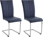 Home affaire Freischwinger »Nils«, (Set), 2 St., Kunstleder, Stuhl belastbar bis 120 Kg, Gestell aus Metall im Chrom-Look oder schwarz