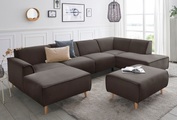 andas Wohnlandschaft »Janek«, mit Federkern und Keder in scandinavischem Design