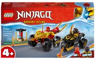 71789 Ninjago Verfolgungsjagd mit Kais Flitzer und Ras'' Motorrad, Konstruktionsspielzeug