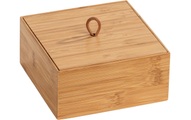 Wenko Box , Terra , Braun , Holz , Bambus , massiv , 15x7x15 cm , Natur,Echtholz , Deckel , 004332052710