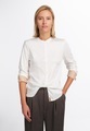 ETERNA LANGARM BLUSE MODERN CLASSIC UPCYCLING SHIRT JERSEY WEISS/BEIGE