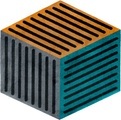 Fussmatte CUBES, ohne Gummirand