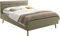 Bett LOTTE 140x200cm furniert / stoff grün