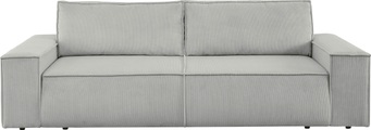 Premium collection by Home affaire 3-Sitzer »SHERWOOD«, nachts: Schlafsofa (Liegefläche 200x136 cm) mit Bettkasten, mit 2 losen Rückenkissen, hochwertiger Cord-Bezug, tagsüber chilliges 3-Sitzer-Sofa.