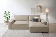 Home affaire Ecksofa »NEU: SHERWOOD XXL 284, Big-Sofa L-Form, tiefe Sitzfläche 95 cm, Cord«, Recamiere rechts/links, als Schlafsofa stellbar, Cord u. Leinenoptik