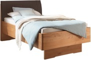 WIEMANN Holzbett »Cardiff, Bettgestell, Bettrahmen, teilmassiv, mit Polsterkopfteil« Belastbarkeit 110/220 Kg, 4-fache höhenverstellbar, MADE IN GERMANY, Fussteil aus Massivholz, verschiedene Grössen