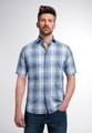 ETERNA KURZARM HEMD REGULAR FIT UPCYCLING SHIRT TWILL JEANSBLAU