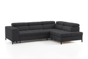 exxpo - sofa fashion Ecksofa, Steppung im Sitzbereich, Wahlweise mit Bettfunktion und Bettkasten, inklusive 5 verstellbaren Kopfstützen