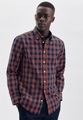 Casual Hemd Regular Fit Langarm Karo Herren Blau XXL