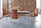 my home Essgruppe »Nelson/Cosy«, (Set, 5 tlg.), mit 4 Stühlen, Tisch ausziehbar, Breite 140-200 cm