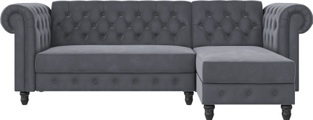 Dorel Home Ecksofa »Felix«, mit Bett-Funktion, Recamiere beidseitig montierbar, Sitzhöhe 46 cm