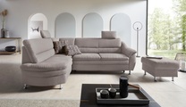 Places of Style Ecksofa »Cardoso«, Federkern, wahlweise mit Bett, Schubkasten