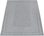 PACO HOME, Paco Home Teppich »Liege 390«, rechteckig, 4 mm Höhe, Flachgewebe, melierte Sisal Optik, mit Bordüre, In- und Outdoor geeignet, Wohnzimmer